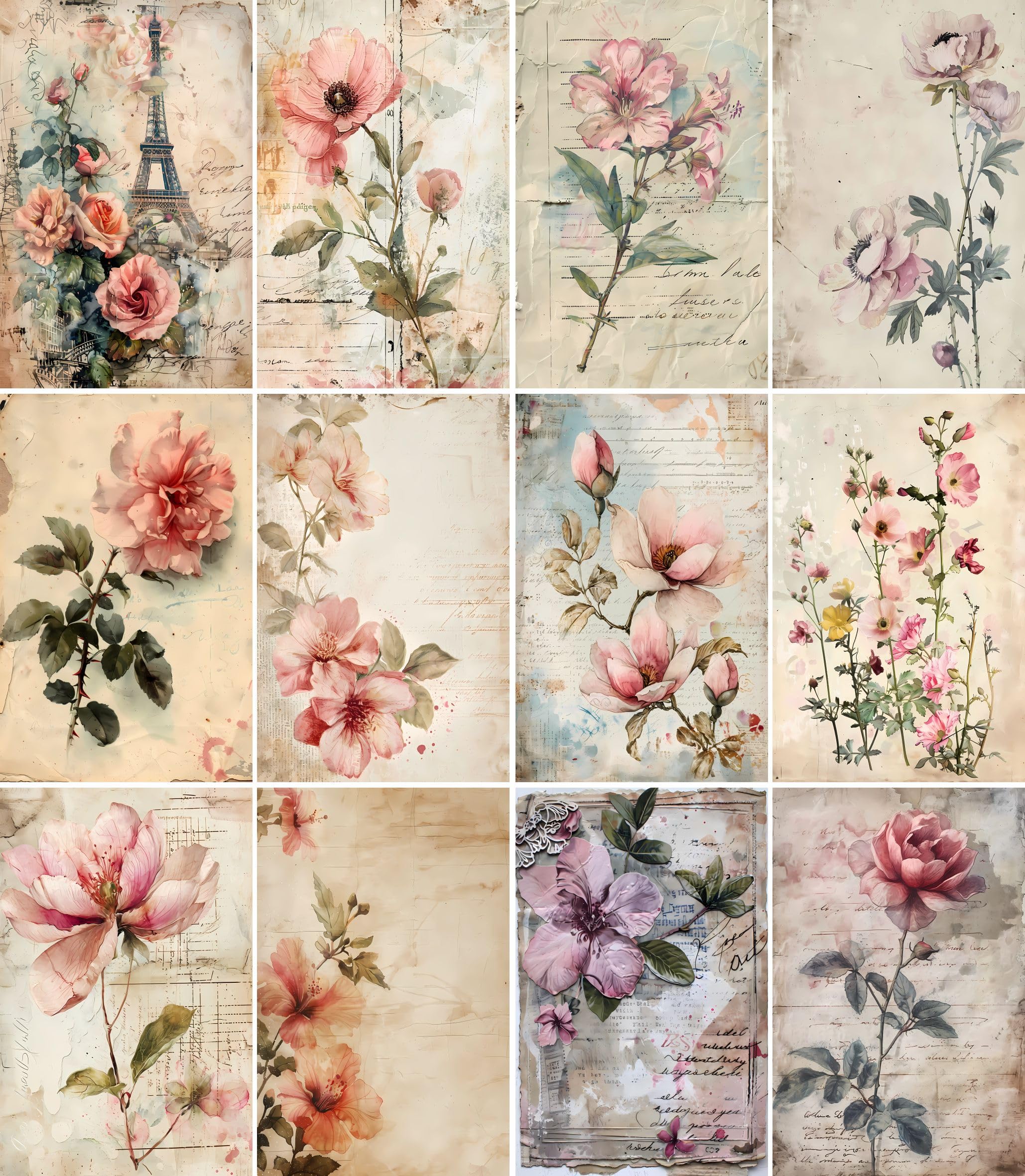 Papier de découpage floral Craft Kreatively pour décorer vos objets en bois