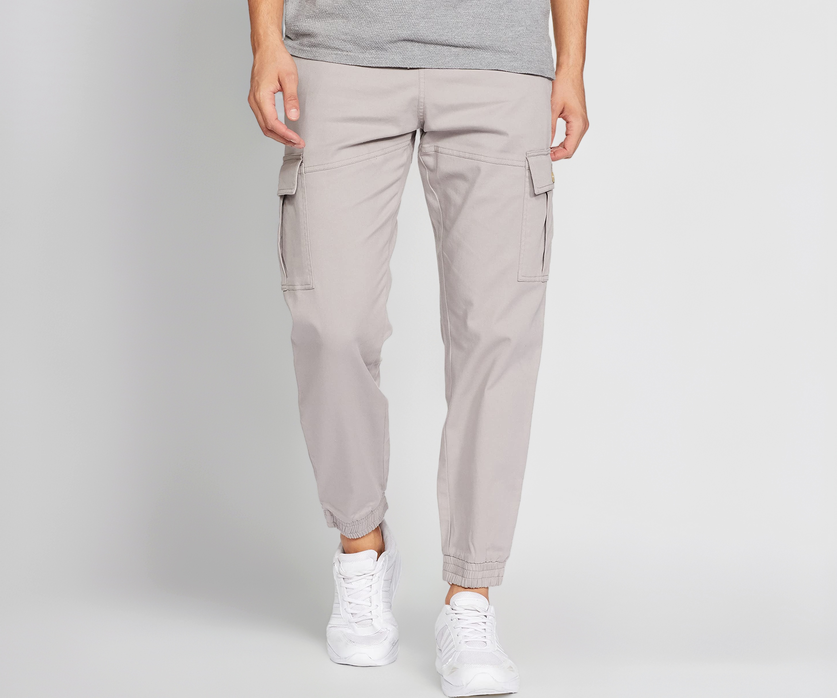 Men's Stretchable Slim Fit Cargo Jogger Pants | Chinos | Casual Trousers