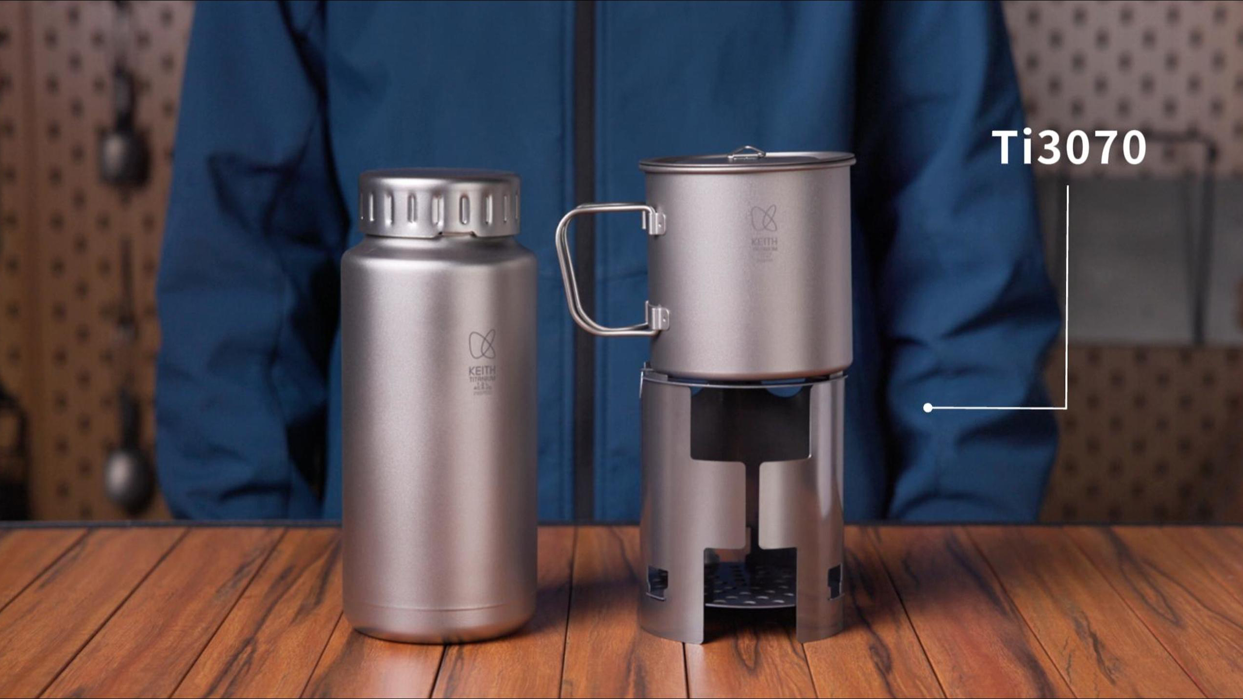 Amazon.co.jp: KEITH 純チタン キャンティーン 軽量 1200ml水筒+650ml
