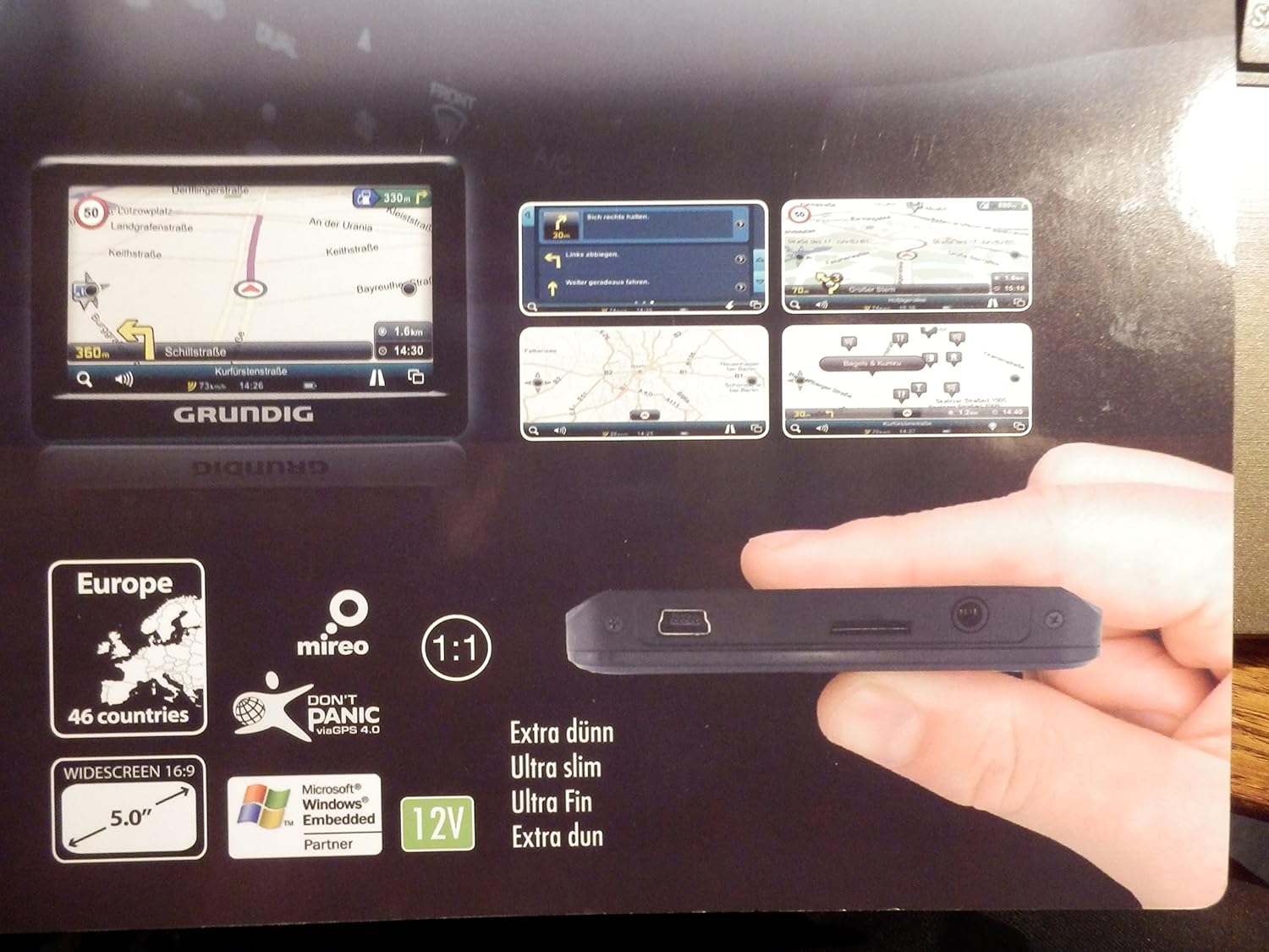 Grundig M5 GPS Navigation Device with Ports
