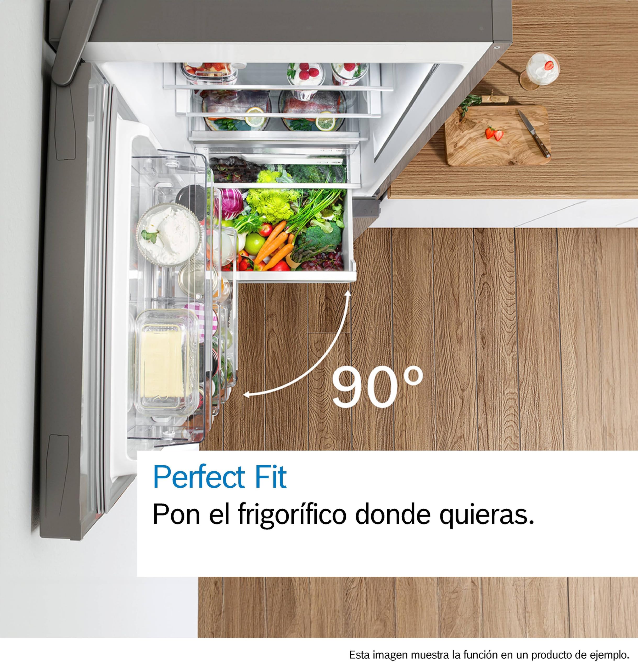 Bosch,Frigorífico combinado, 186 x 60 cm Acero mate antihuellas, KGN36VLDB