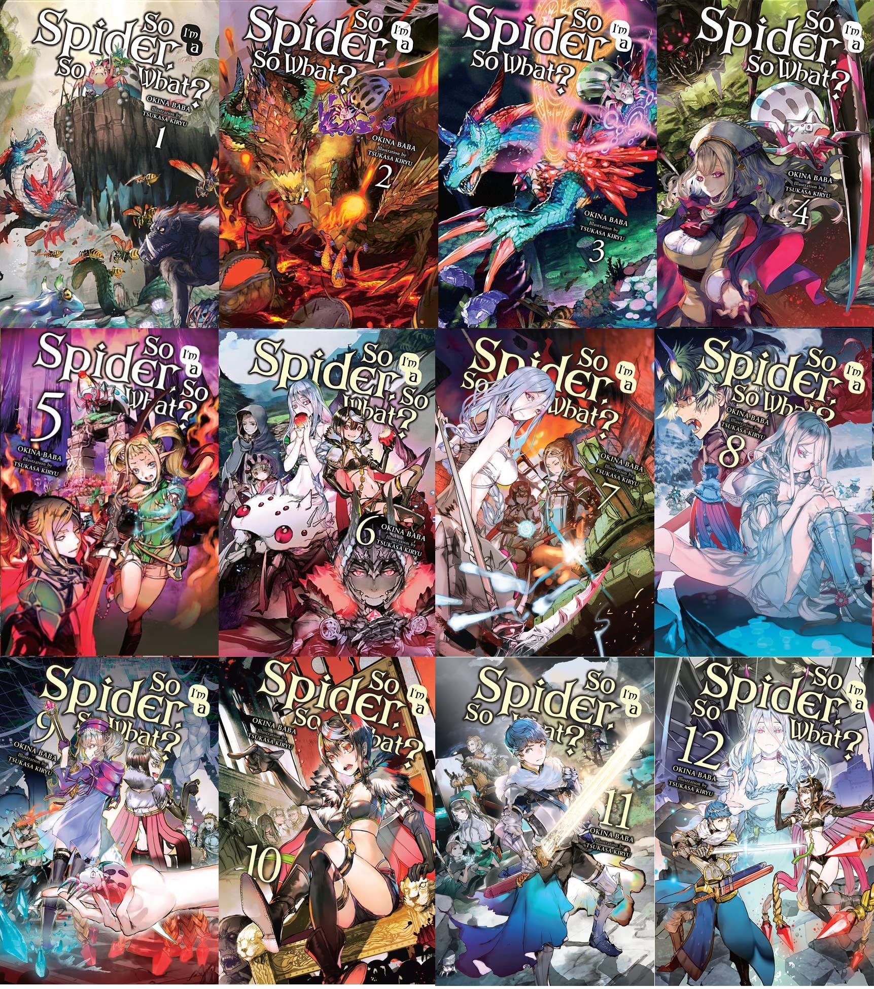So I'm a Spider, So What? Series by Baba, Okina (light novel) 15 bookset ( Vol 1-15)