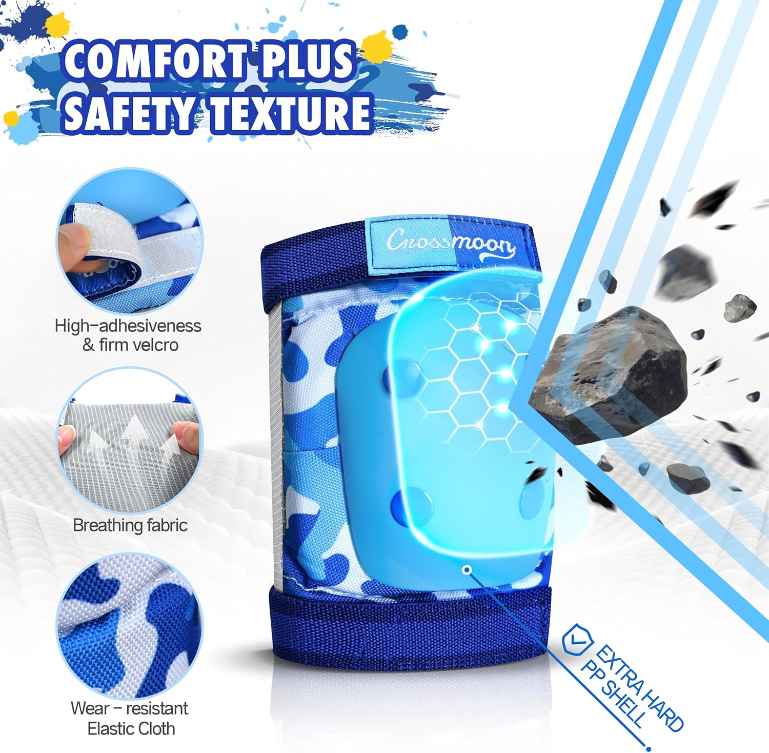 Cool Toddler Roller Skates with Knee Pads, Elbow Pads, Wrist Guards Protective Gear Set