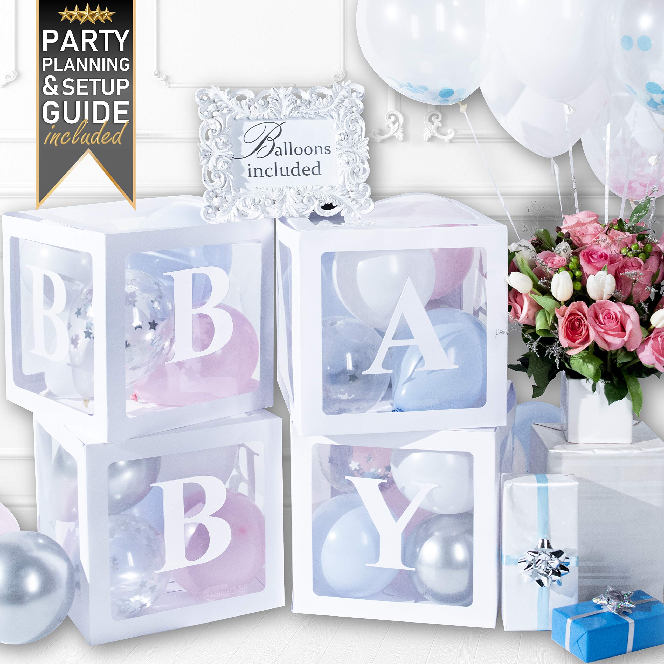 Buy PRIMEPURE Premium Pearl White Baby Boxes For Gender Reveal
