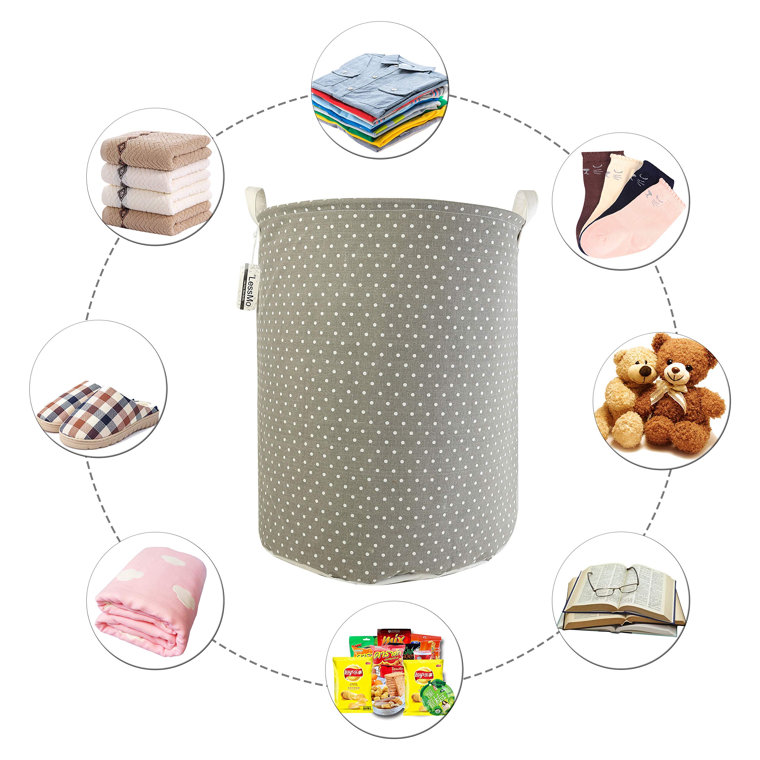 LessMo 50 cm wasmand, inklapbare opbergmand met gemakkelijke LessMo 50 cm wasmand, inklapbare opbergmand met gemakkelijke