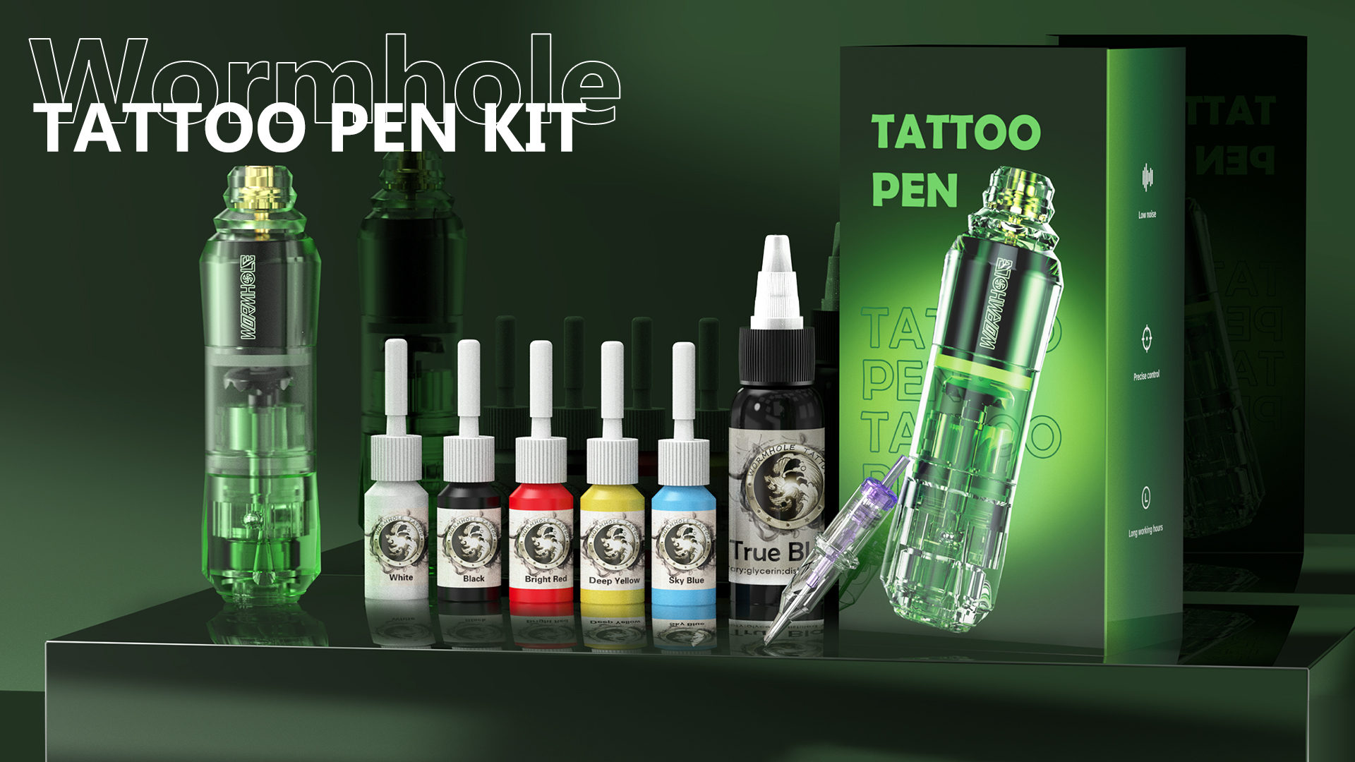 Wormhole Tattoo タトゥーペンセット Amazon.com: Tattoo Kit, Wormhole Tattoo Practice Pen Kit