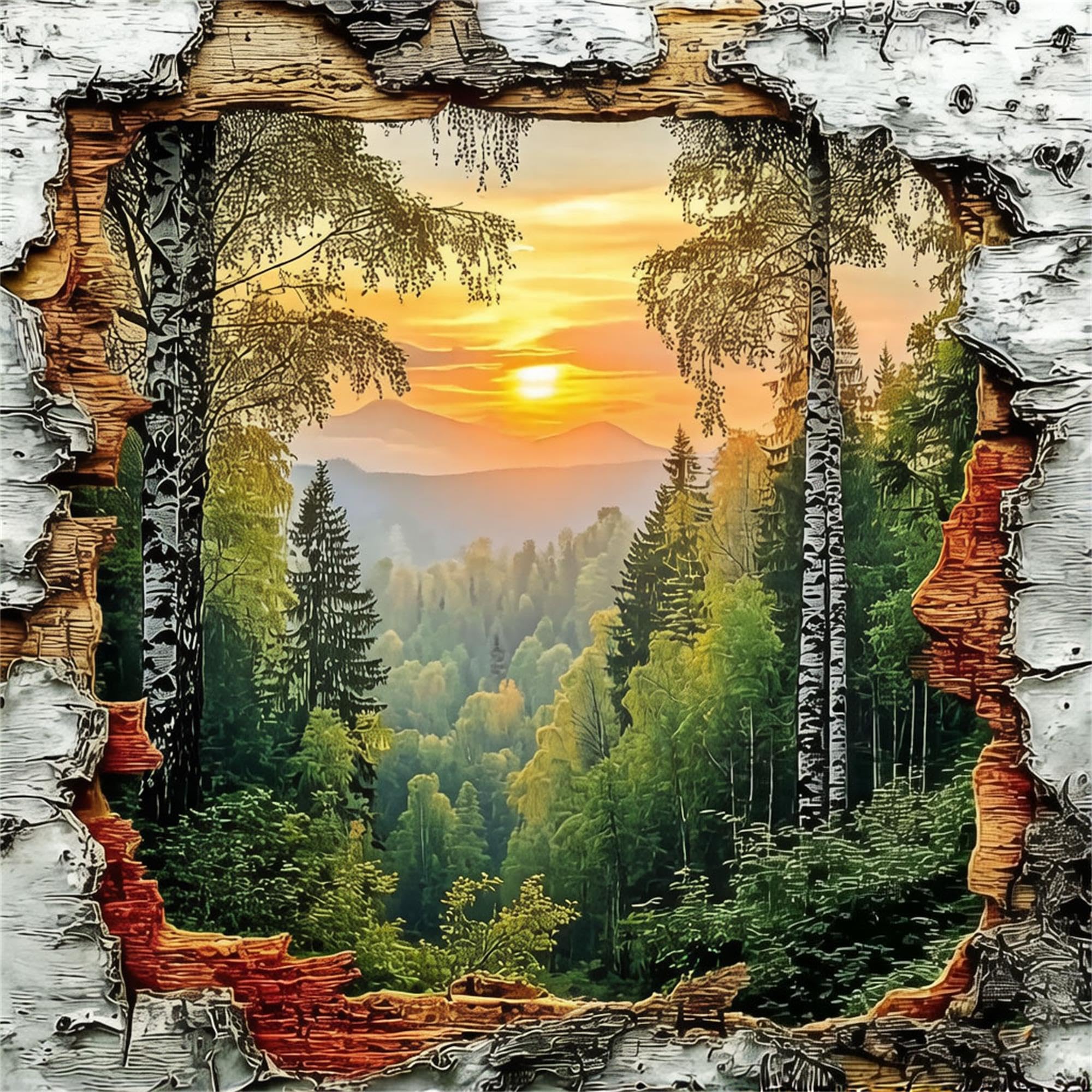 Nanjdian Forest Adults Paint By Number Kits,Painting By Number Kits On Canvas,Large Color By Numbers Adult Watercolor Gifts For Friends Wall Decor (Forest)