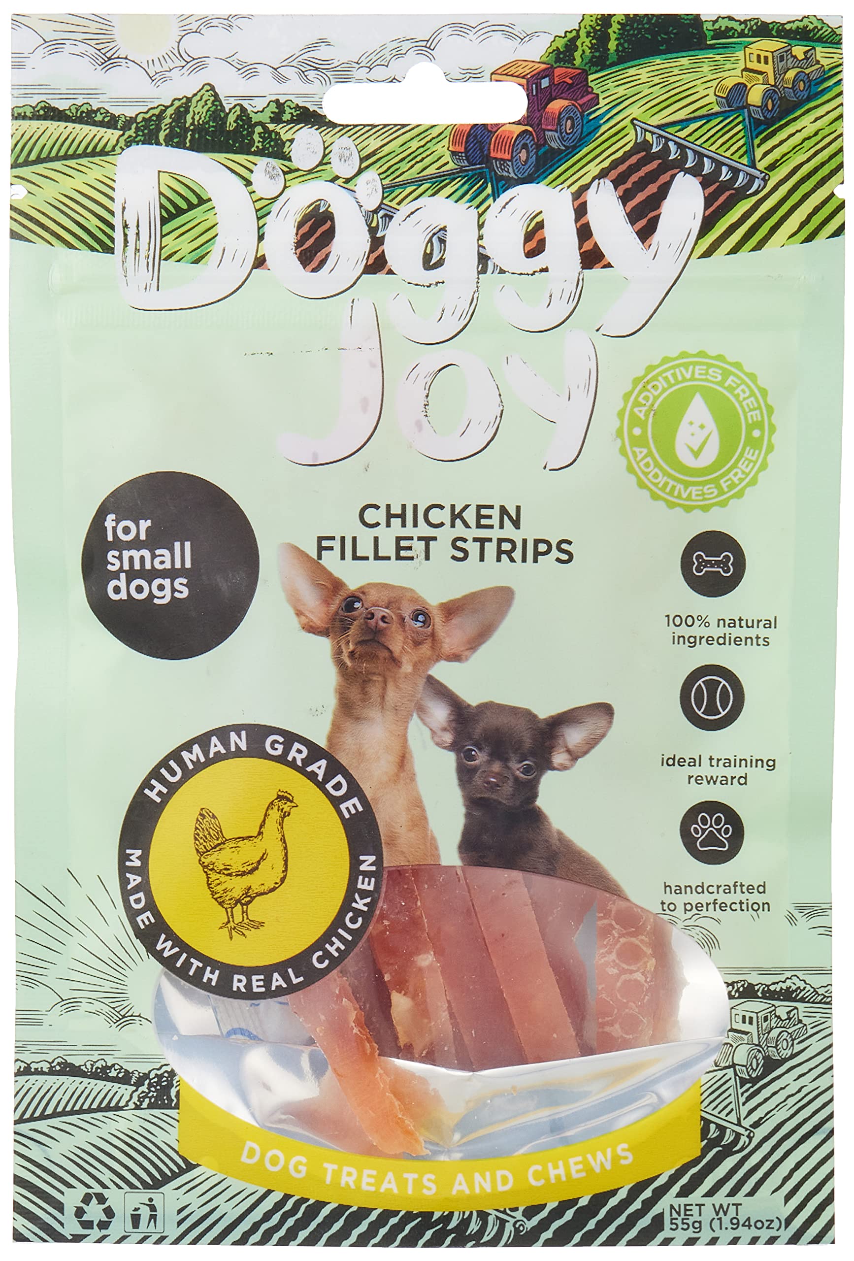Chicken Fillet Strips Dog Treats 55g