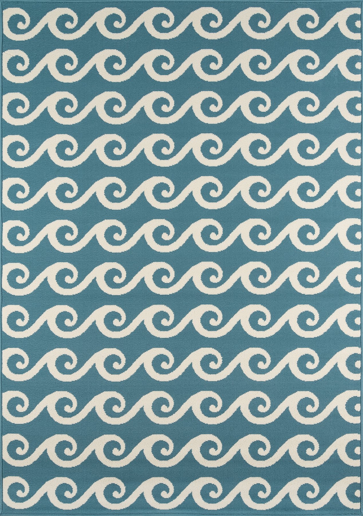 Momeni Rugs Baja Collection Contemporary In/Outdoor Fade Resistant Area Rug, 1'8" x 3'7", Blue