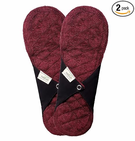 FabPad Reusable Washable Sanitary Cloth Pads Napkins Eco-Friendly Menstrual Hygiene Solutions (Pack of 2) (Regular Dye, Maxi - 31.5 CM)
