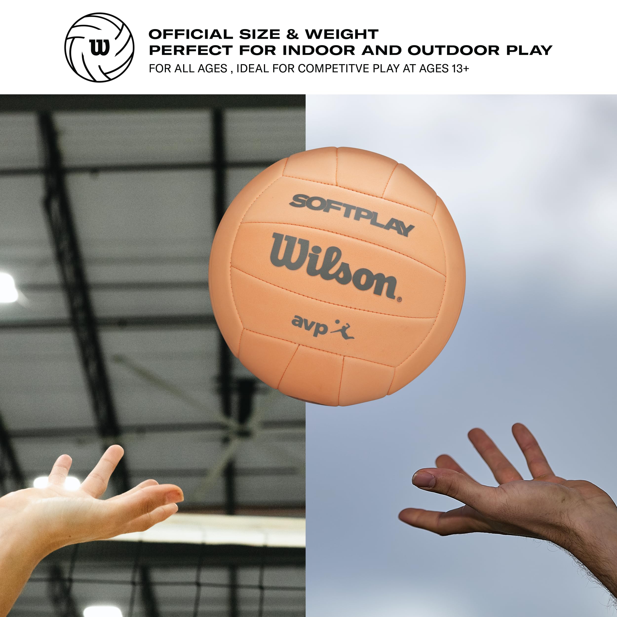 WILSON AVP Soft Play Volleyball - oficjalny rozmiar, pomarańczowy