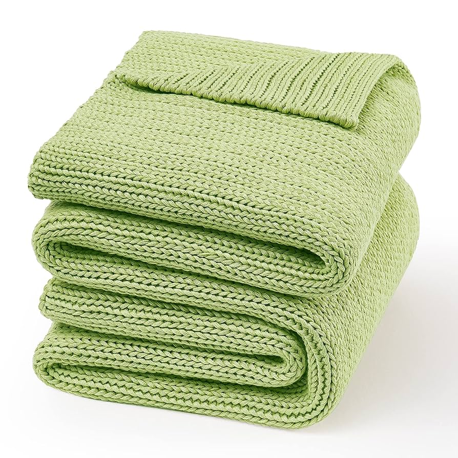 Amazon.co.jp: Guohaoi ニット加重ブランケット ライトグリーン