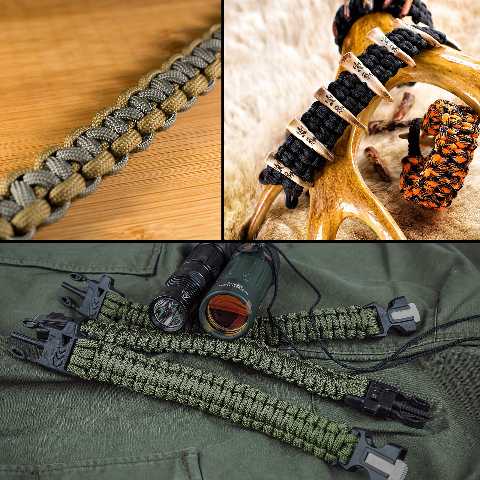 Stainless Steel FID Set Paracord Stitching Set Paracord FID Marlinspike Set Including Paracord