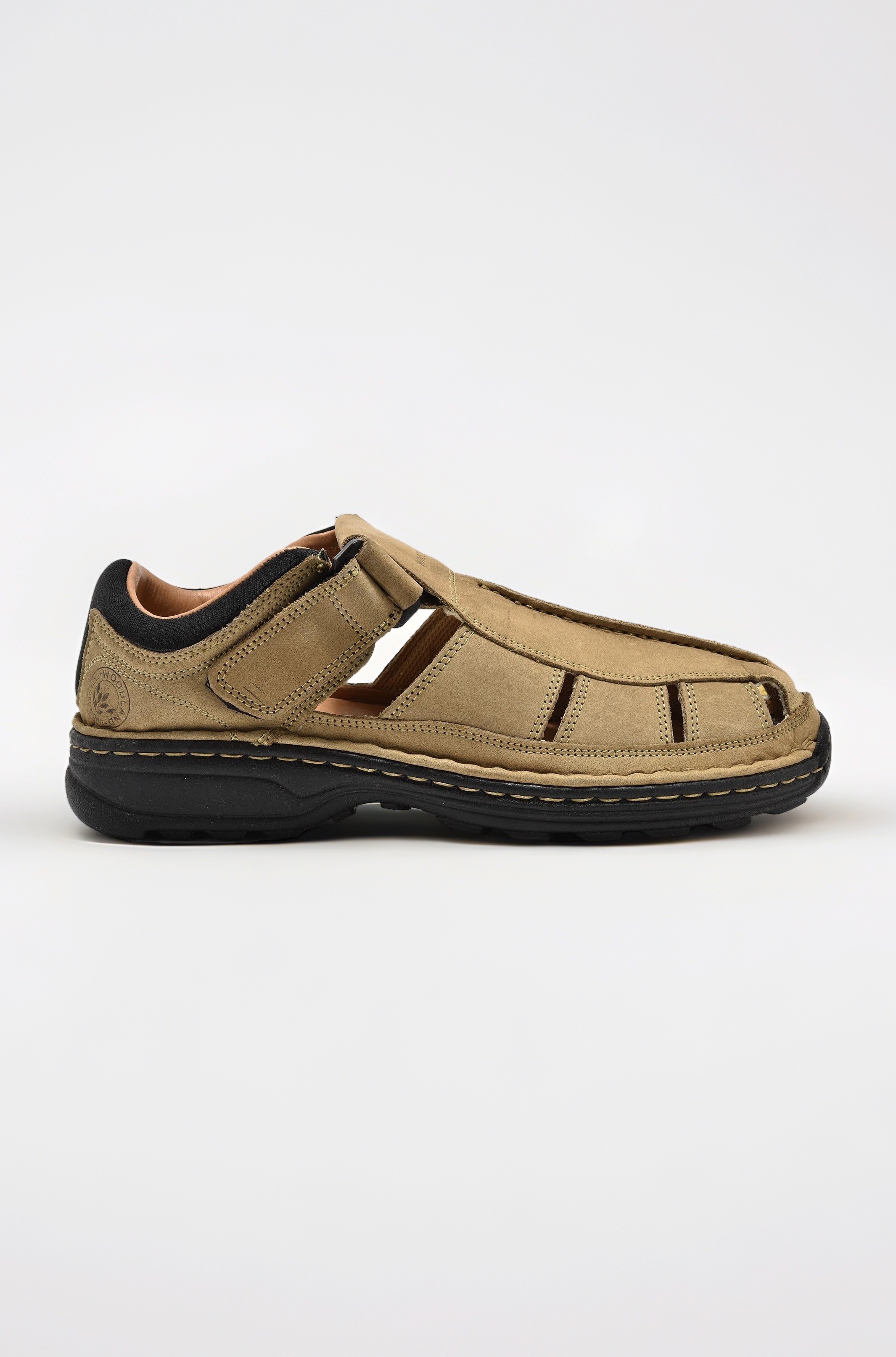 Men Camel Closed Toe Sandal