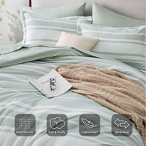 Miniatura 5 de Bedsure Bed in a Bag - Juego de edredón de 5 piezas, para todas las estaciones, 1 funda de cojín, sábana encimera, sábana bajera y 1 funda de