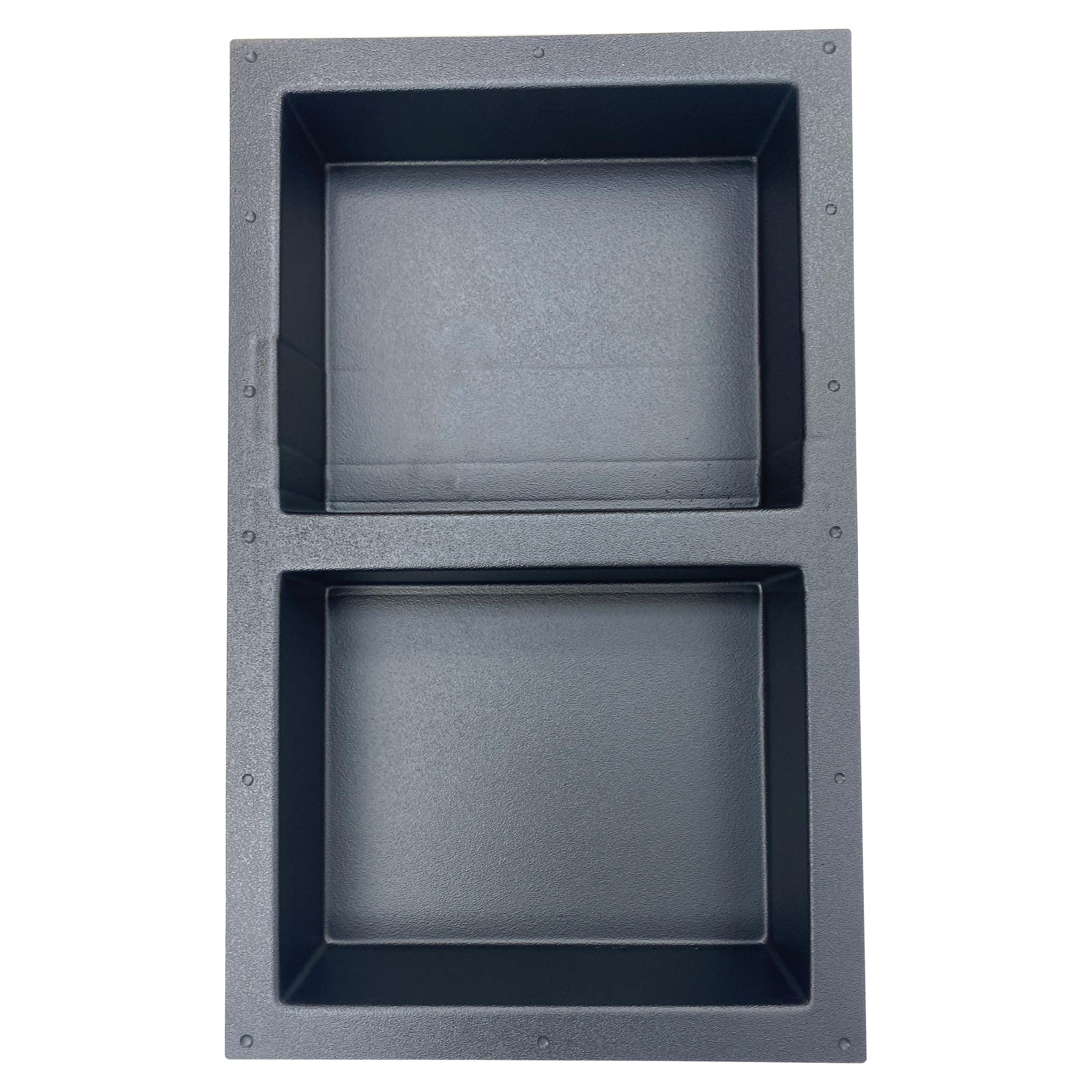 Novalinea Ready-to-Tile Rectangular Shower Niche – 28" x 17" Double Equal Shelves – Made in USA – Recessed Bathroom Storage
