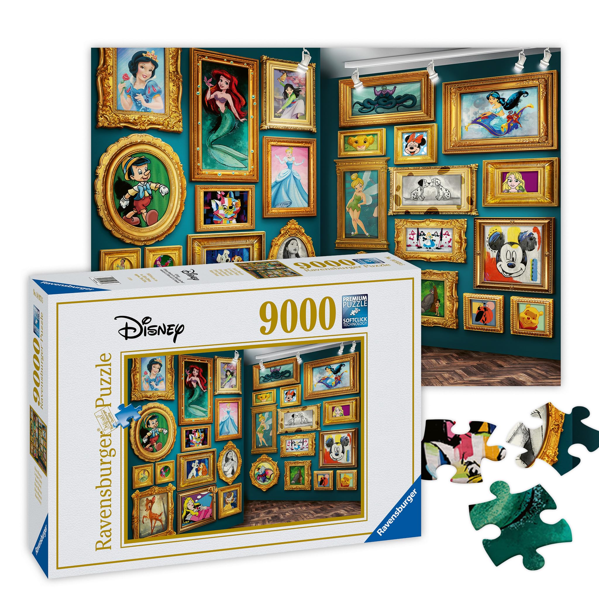 Ravensburger - Disney Museum - 9000 Piece Jigsaw Puzzle - with Disney Favorites - Mickey & Minnie Mouse, Bambi, Snow White, Jasmine & More - Premium Quality - Ideal Gift - Puzzles for Adults