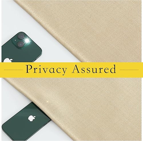 Miniatura 4 de NICETOWN Cortina opaca para puerta francesa, mezcla de lino sintético, cortina de ventana de granja para puerta de patio, privacidad con lazos para