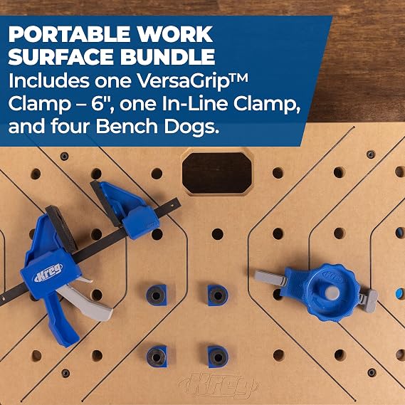 Kreg Portable Work Surface Bundle, Portable Workbench, KWSJAWS100