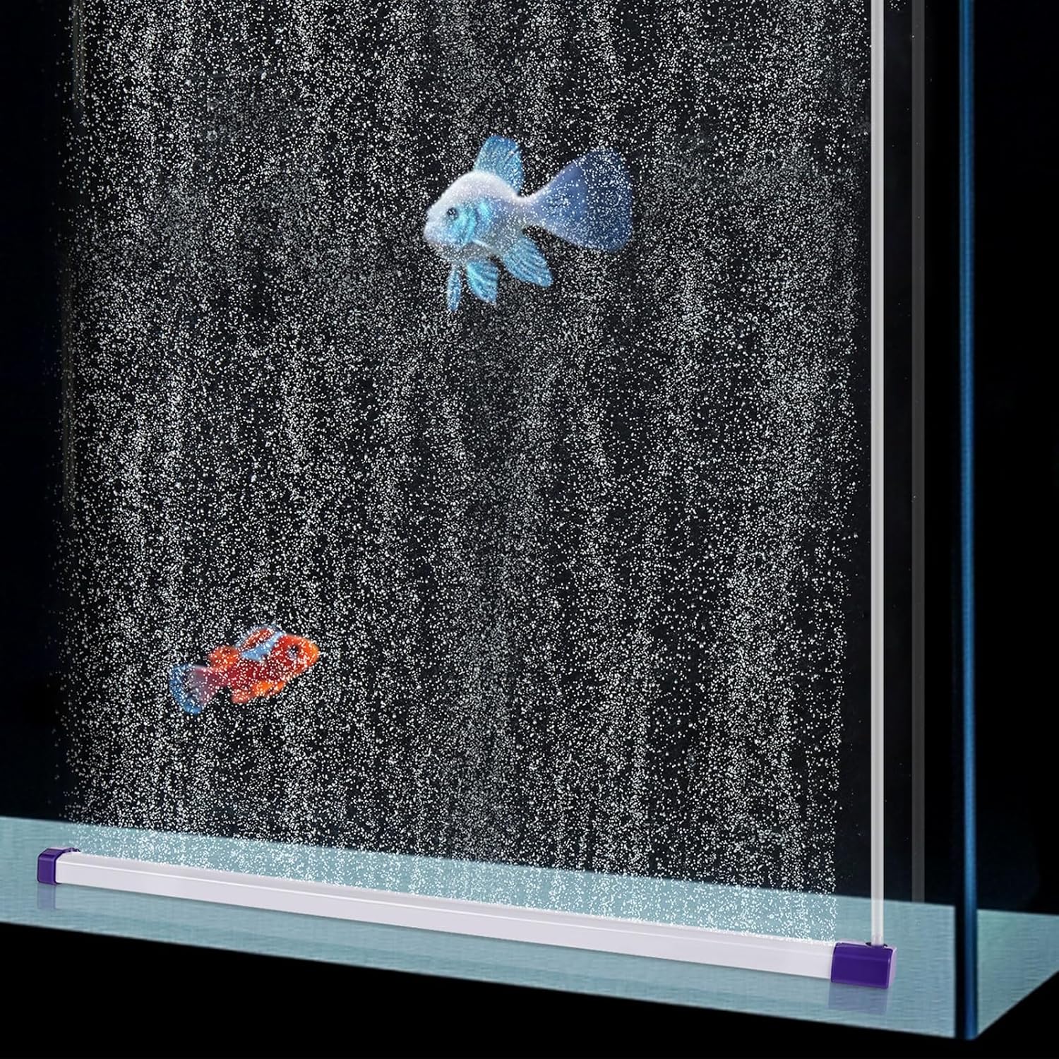 hygger 21.7 Inch Long Aquarium Bubble Bar, Ultra-Fine Quiet Oxygen Diffuser Bubble Curtain Wall, Self-Sinking Design Fish Tank Bubbler Decorations for Freshwater Saltwater
