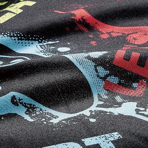 Miniatura 7 de Chezmoi Collection Gamer Bedding - Juego de edredón de microfibra de 4 piezas con estampado de consola de videojuegos para niños, adolescentes,