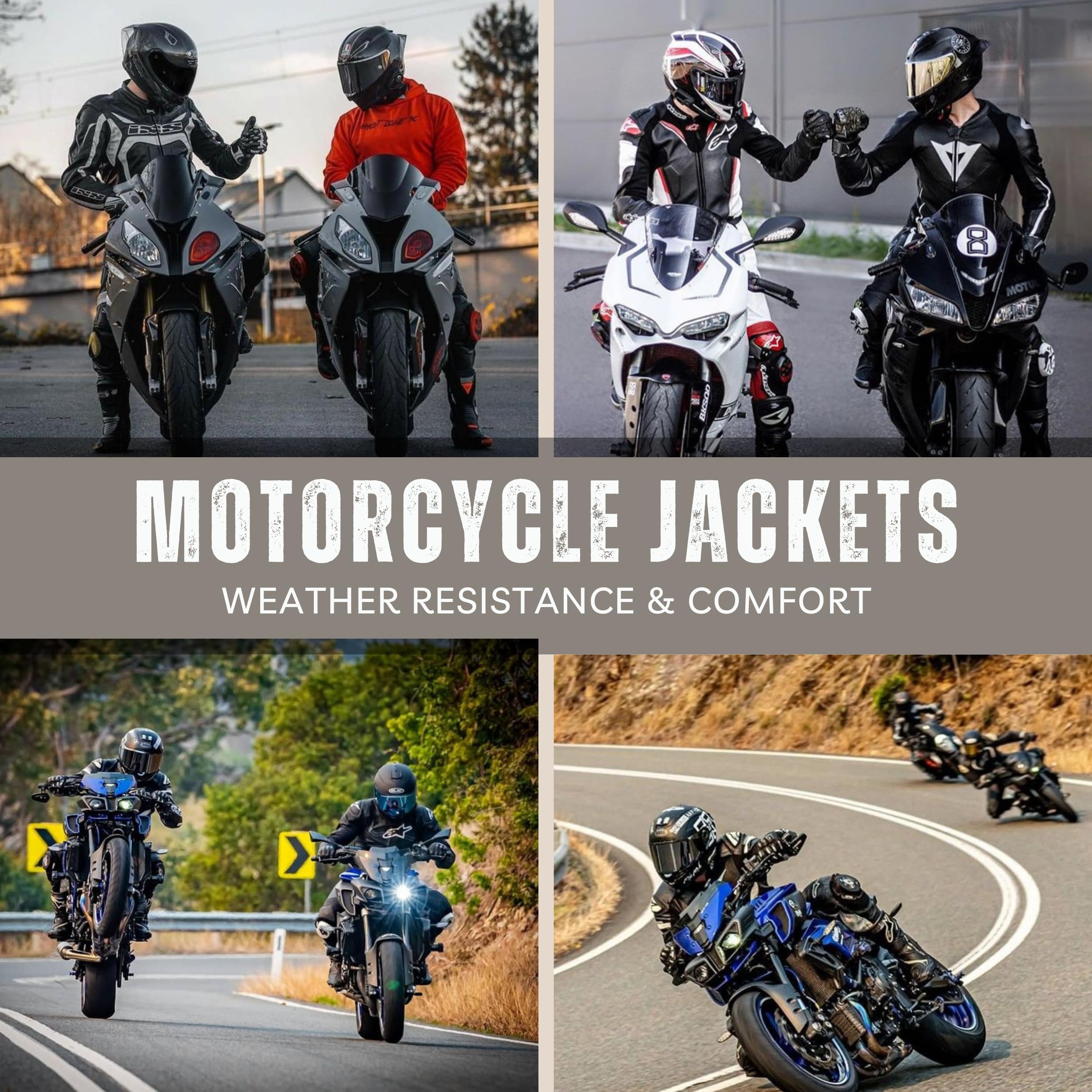 Sterling Sports - Chaqueta impermeable para moto con protección CE, color negro/gris, negro/rojo, negro y rojo