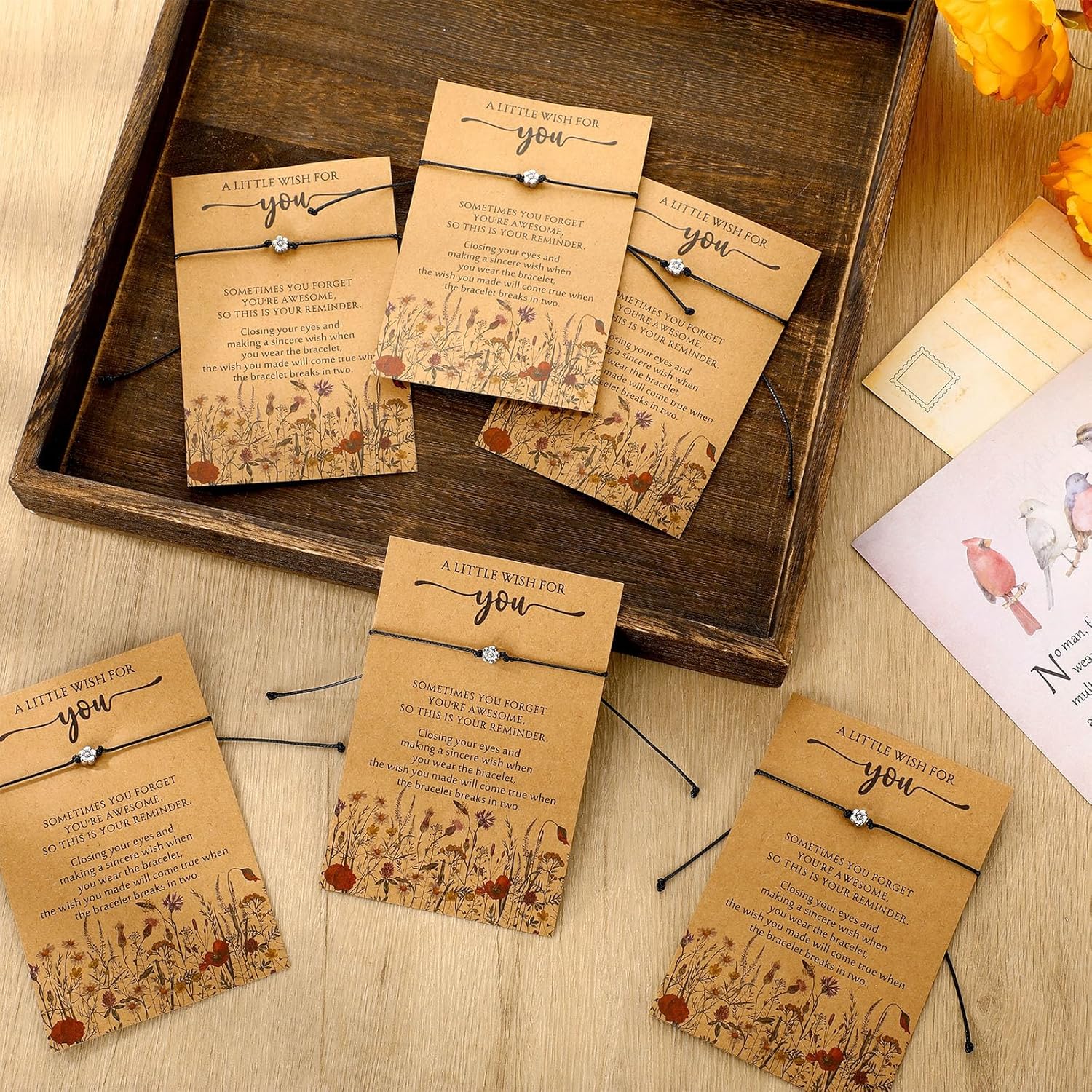 Remuuly Inspirational Bracelet for Women Bulk Adjustable Flower Bracelets Friend Teacher Birthday Gifts for Women - Image 5