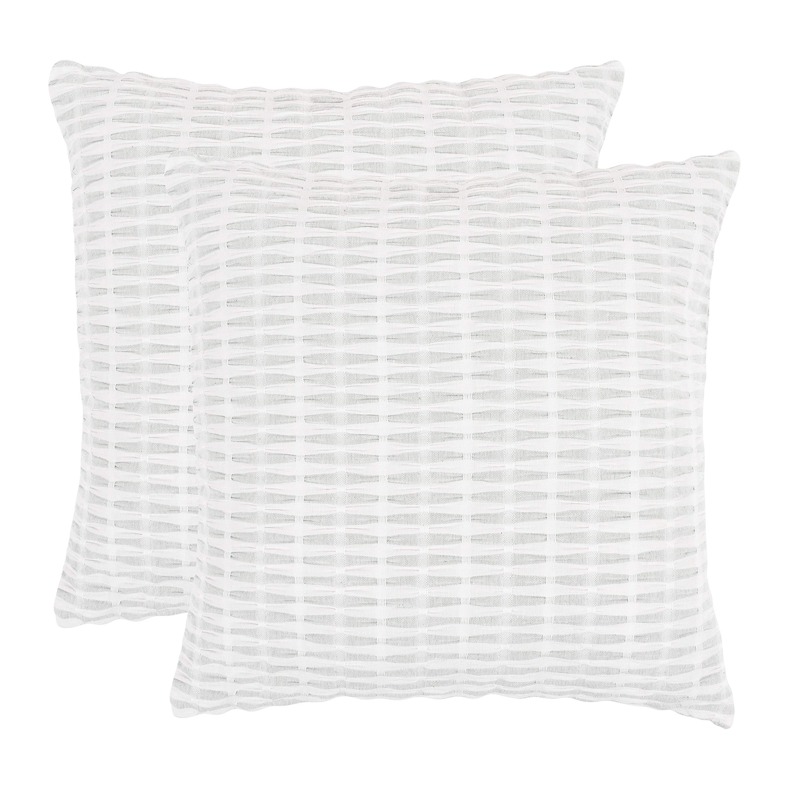 KAF Home Pleated Please Pillow Cover 16 x 16-inch 100-Percent Cotton | Set of 2 Pillow Covers (Sage, 16 x 16)