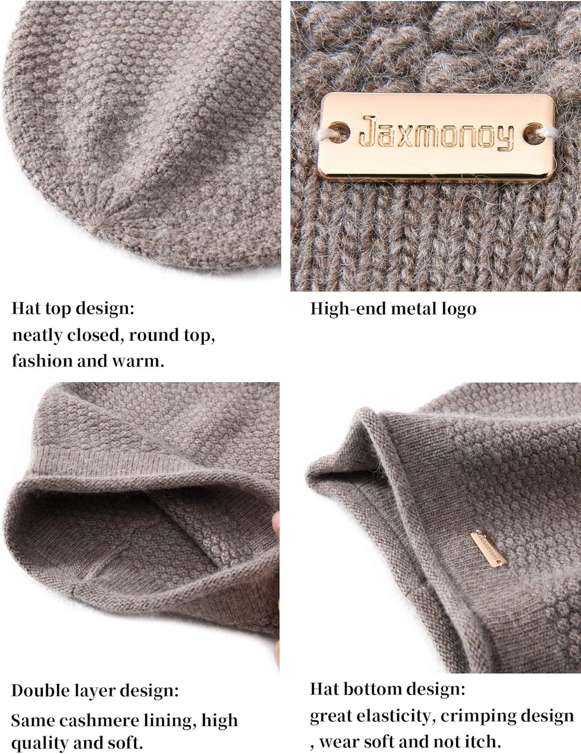 jaxmonoy Slouchy Beanies for Women Winter Soft Warm Hat Skull Cap Ladies Slouch Knitted Beanie Knit Hat for Women - Image 4