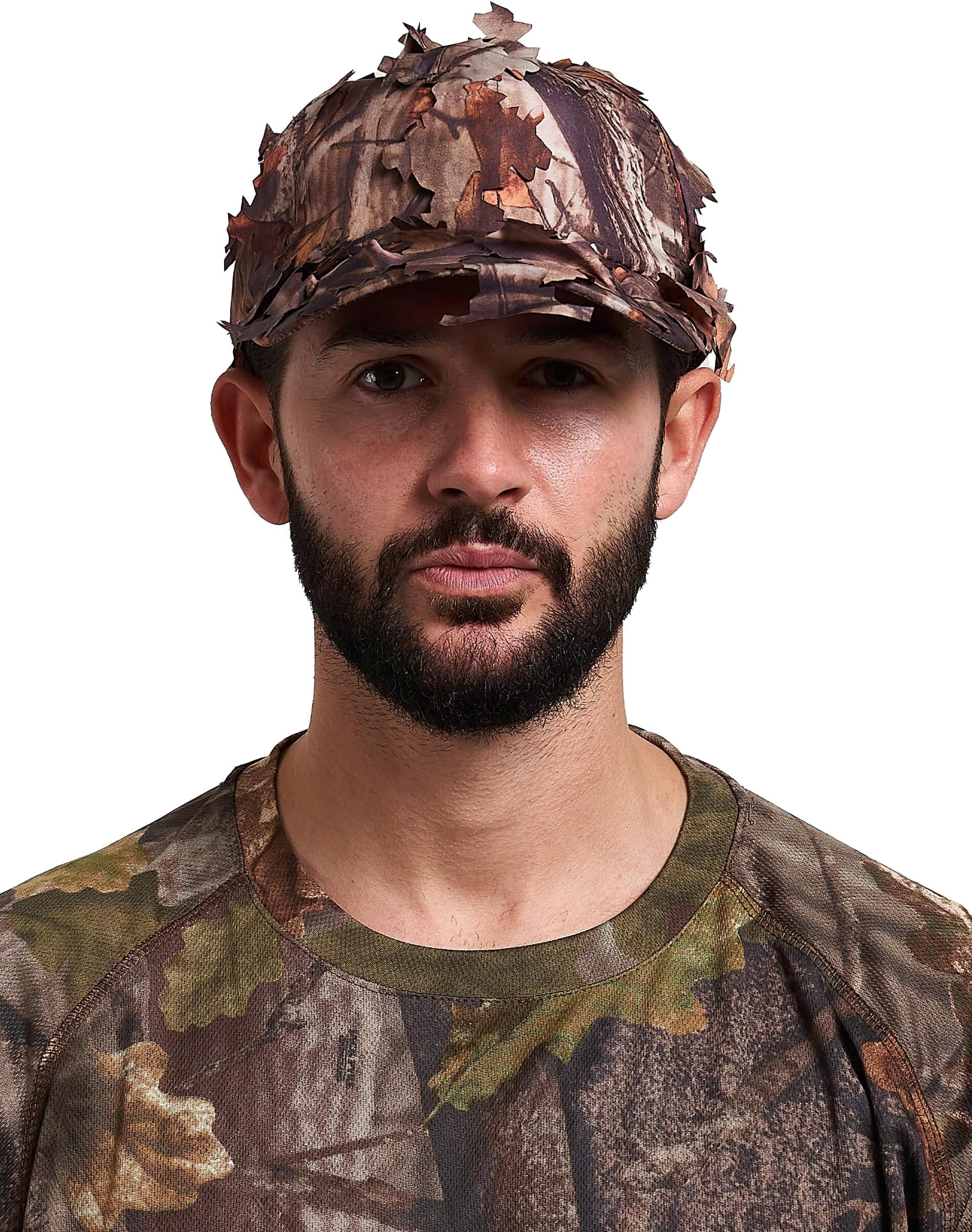 3D Leafy Baseball Hat, Lightweight Camouflage Hunting Cap, Adjustable Camo Outdoor Cap for Men, Perfect for Hunters, Hikers, Outdoor Enthusiasts