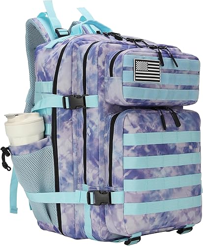 Miniatura 17 de Mochila táctica de asalto de 45L, paquete de asalto de 3 días con Molle, mochila impermeable y resistente al agua, mochila para mochilas tácticas,