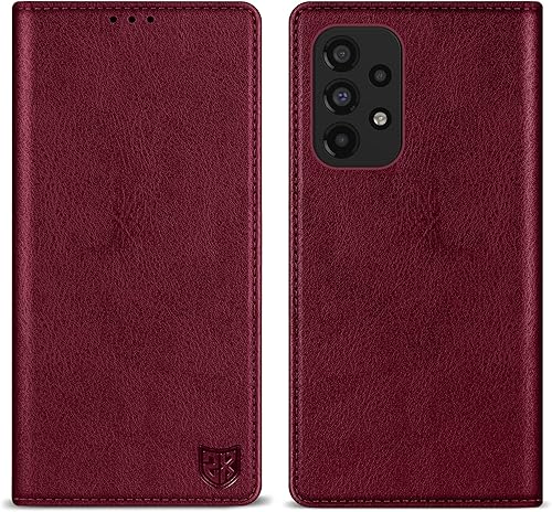 ZZXX Funda tipo cartera para Samsung Galaxy A53 5G con bloqueo RFID, soporte de ranura para tarjetas, funda protectora de cuero magnético fuerte