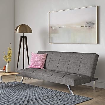 Anwick Convertible Sofa Bed,68.90" L*32.30" W*29.15" H,Grey Fabric Sofa Bed,Convertible Folding Futon Sofa Bed Sleeper for Home Living Room Grey
