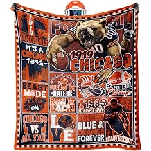 Football Fans Gifts for Chicago, Blanket for Chicago, Throw Blanket for Couch, Cooling Blankets for Hot Sleepers, Throws 60"x50"