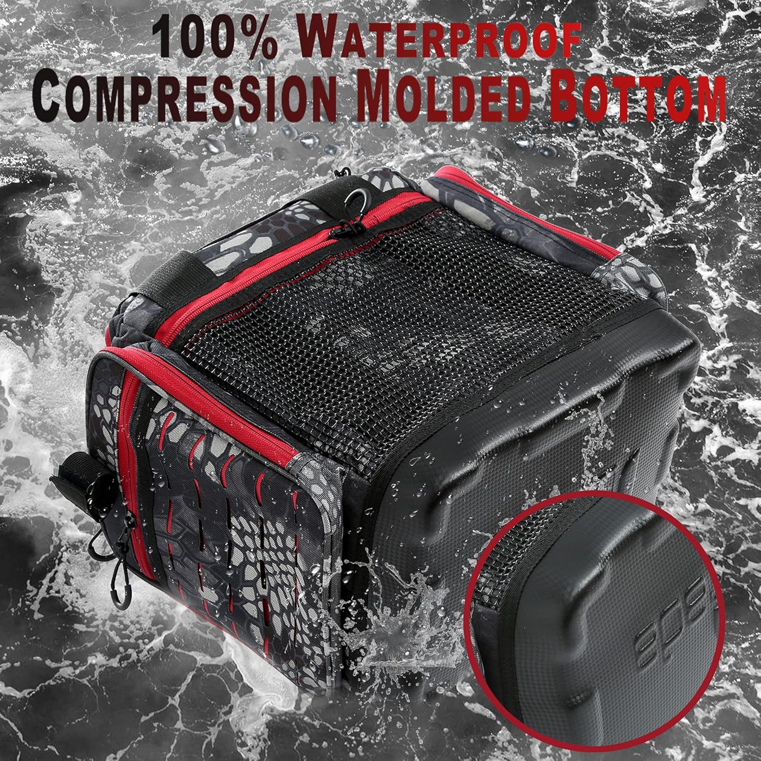 DORADA Fishing Tackle Bags,Saltwater Resistant Fishing Bag,Fishing Tackle Box Bag Suitable for 3500/3600/3700 Trays-Large : Sports & Outdoors