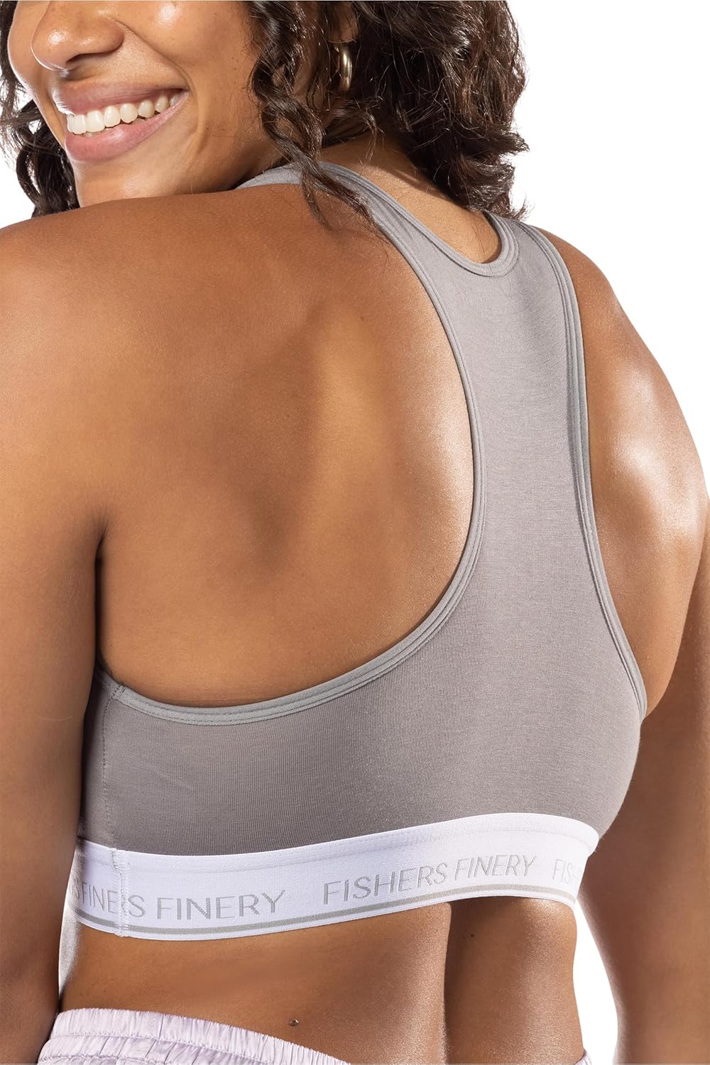 Fishers Finery Racerback Bralette - Everyday Comfort Wireless and Seamless Ultra Soft