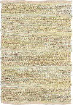 SAFAVIEH Cape Cod Collection Accent Rug - 2' x 3', Green, Handmade Flat Weave Jute, Ideal for High Traffic Areas in Entryway, Living Room, Bedroom (CAP851C)