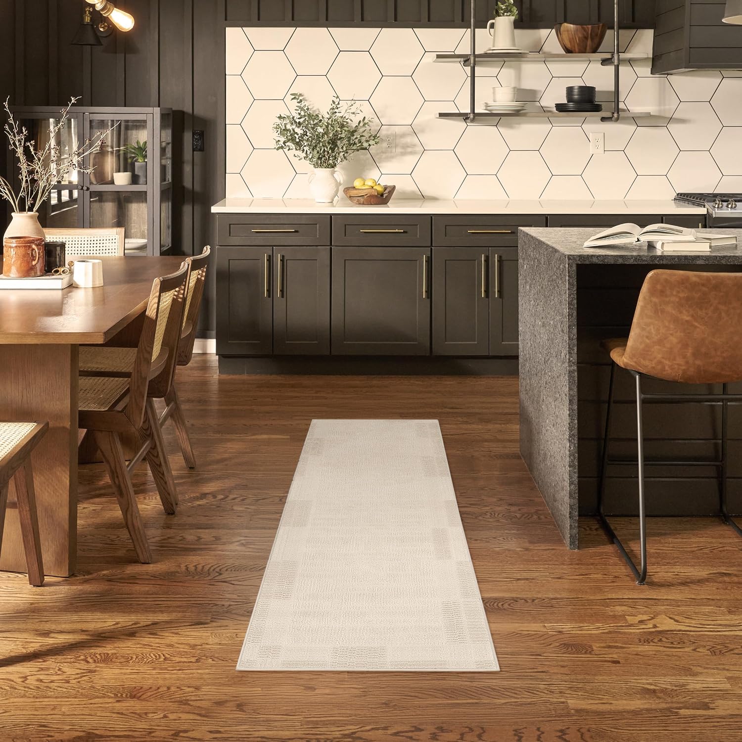 Nourison Home Nordic Ivory 2' x 6' Area Rug - Easy Clean, Non Shedding, Bed Room, Living Room, Dining Room, Kitchen (6' Runner)