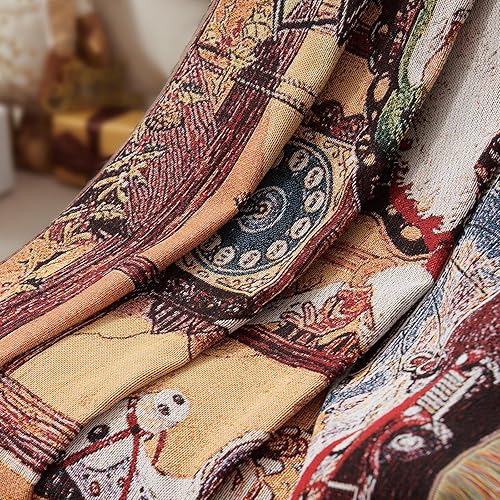 Miniatura 3 de jinchan Manta de Navidad suave con estampado de Papá Noel, manta cálida con borlas para sofá, acogedora manta de algodón para cama, manta de