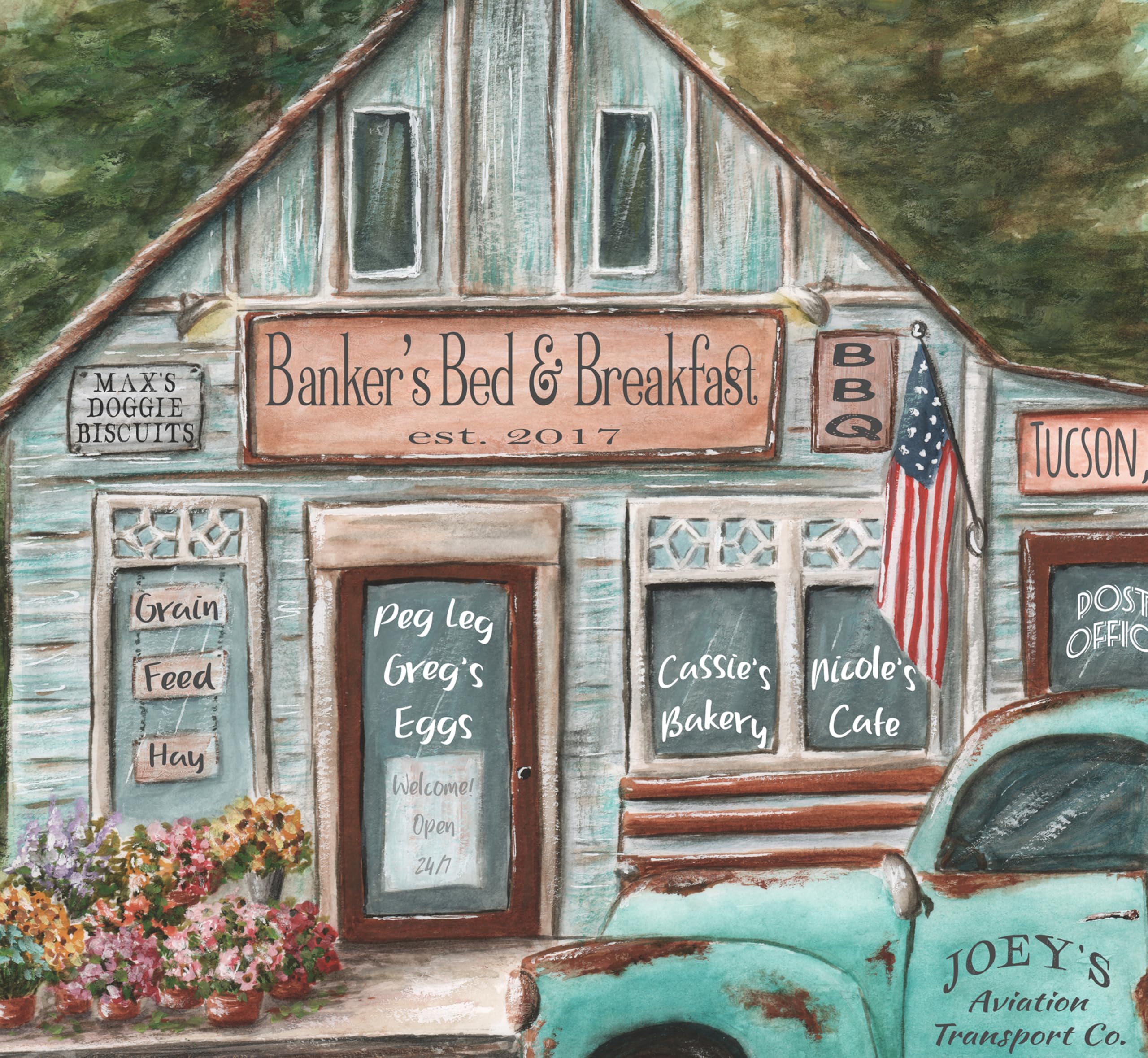 Amazon.com: Personalized Rustic Pickup Truck - Print or Canvas