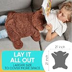 FRIENDLY CUDDLE Couverture de lap pondérée pour les enfants & Adultes – Couverture pondérée Lily Kids – ASD, Traitement sensoriel Jouet de chien pondéreux pour animaux – Plaquette en lap pour enfants, poids microwavable 5 Des lbs.
