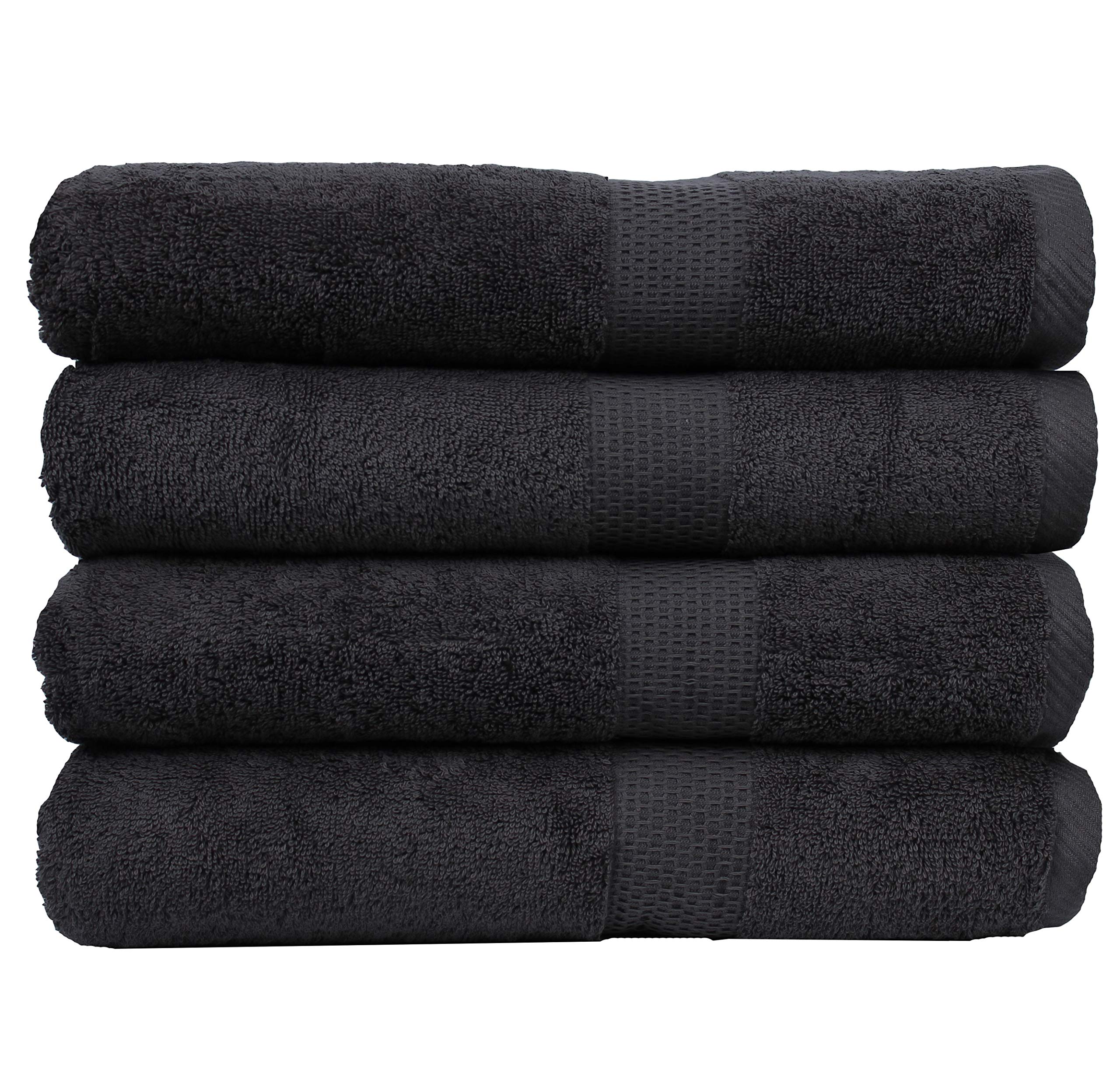 Casabella Luxurious 4 Piece Bath Towel Set 100% Combed Cotton Splendid Linen Pack Highly Absorbent Premium Quality Towel Pack For Bathroom Gym Hotel Spa Travel Bath Towels