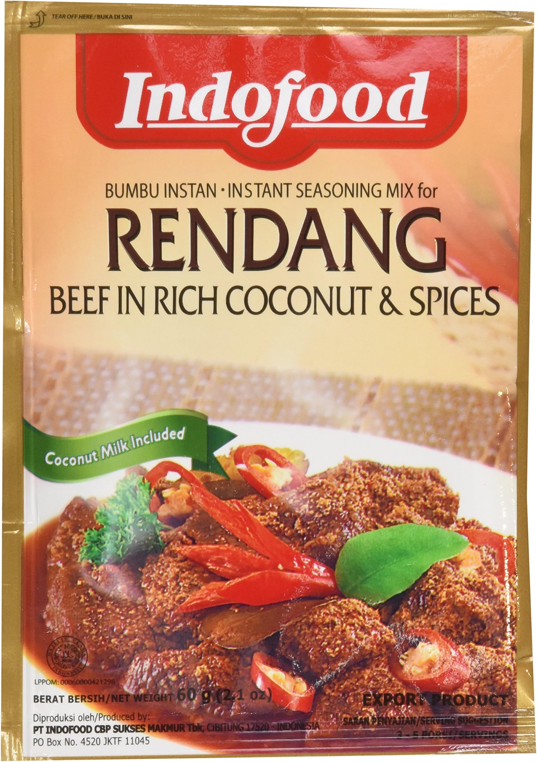 Bumbu Rendang (Beef in Chilli and Coconut Mix) - 1.60z (Pack of 6)