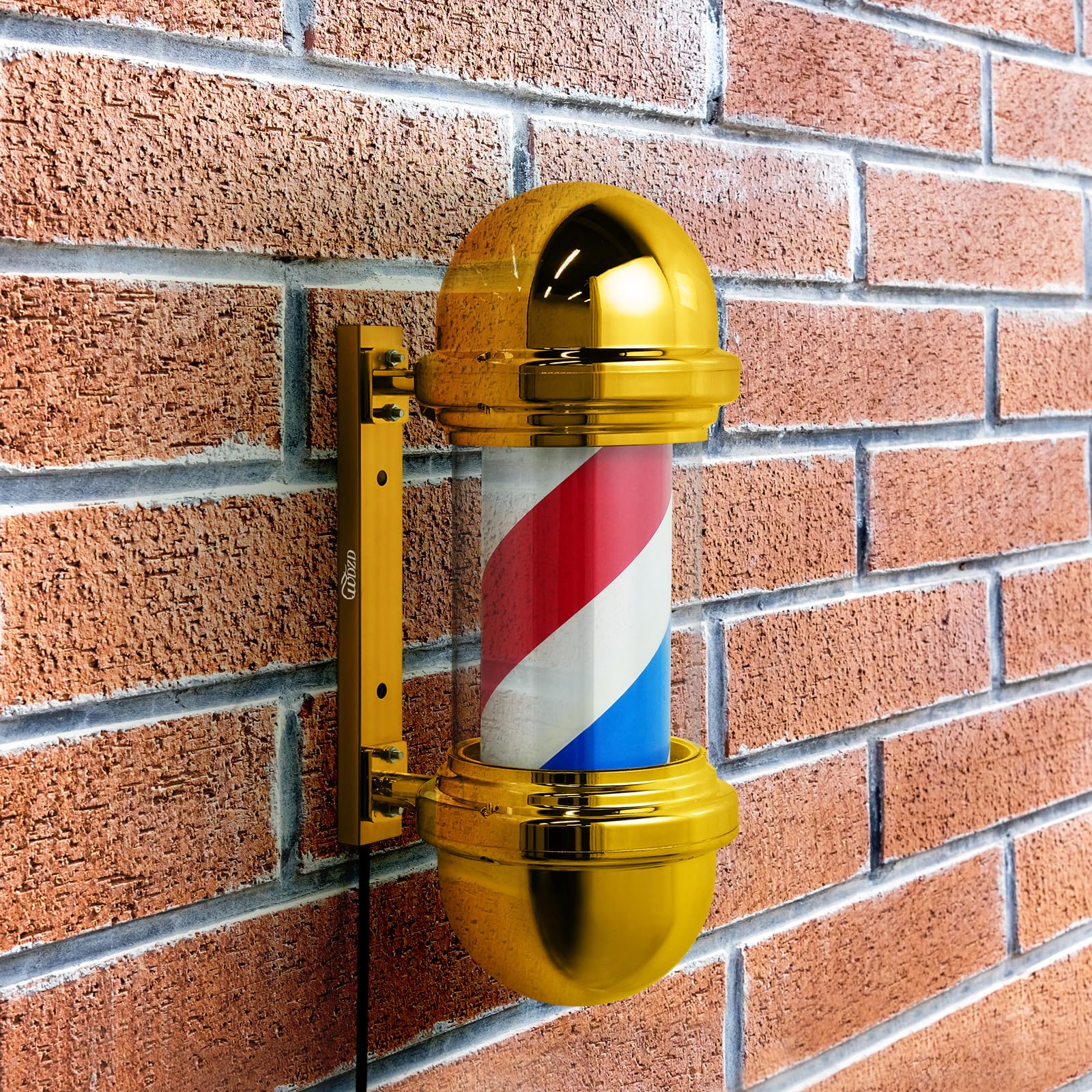 Mini 40 cm Dorado Poste Barbero Barber Pole — view 6