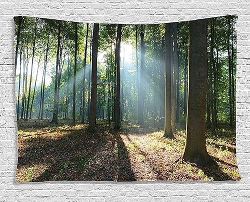 Miniatura 17 de Ambesonne Tapiz de Saguaro, Blooming Palo Verdes y Saguaros at 4 Peaks Hills Phoenix Arizona, colgante de pared para dormitorio, sala de estar