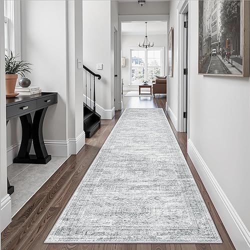 Miniatura 25 de Alfombra lavable de 8 x 10 pies, alfombra grande y suave para sala de estar, alfombra vintage beige, alfombra de 8 x 10 pies, para dormitorio,