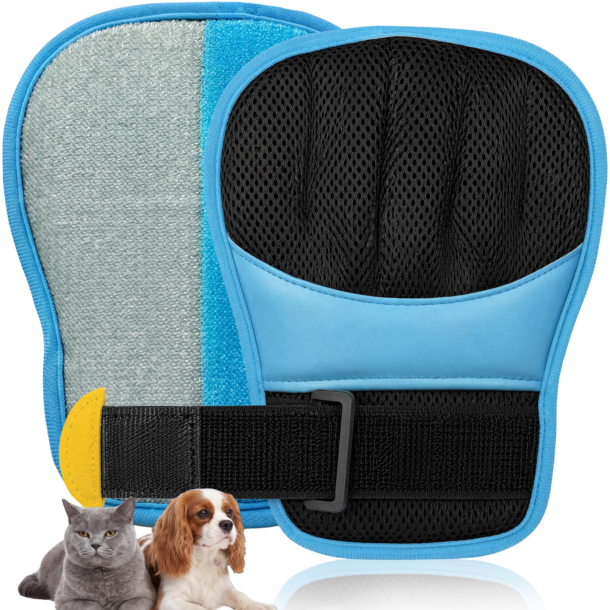 VLUNT Pet Hair Removal Glove 2PCS, Upgraded Grooming Glove for Pets，Reusable
