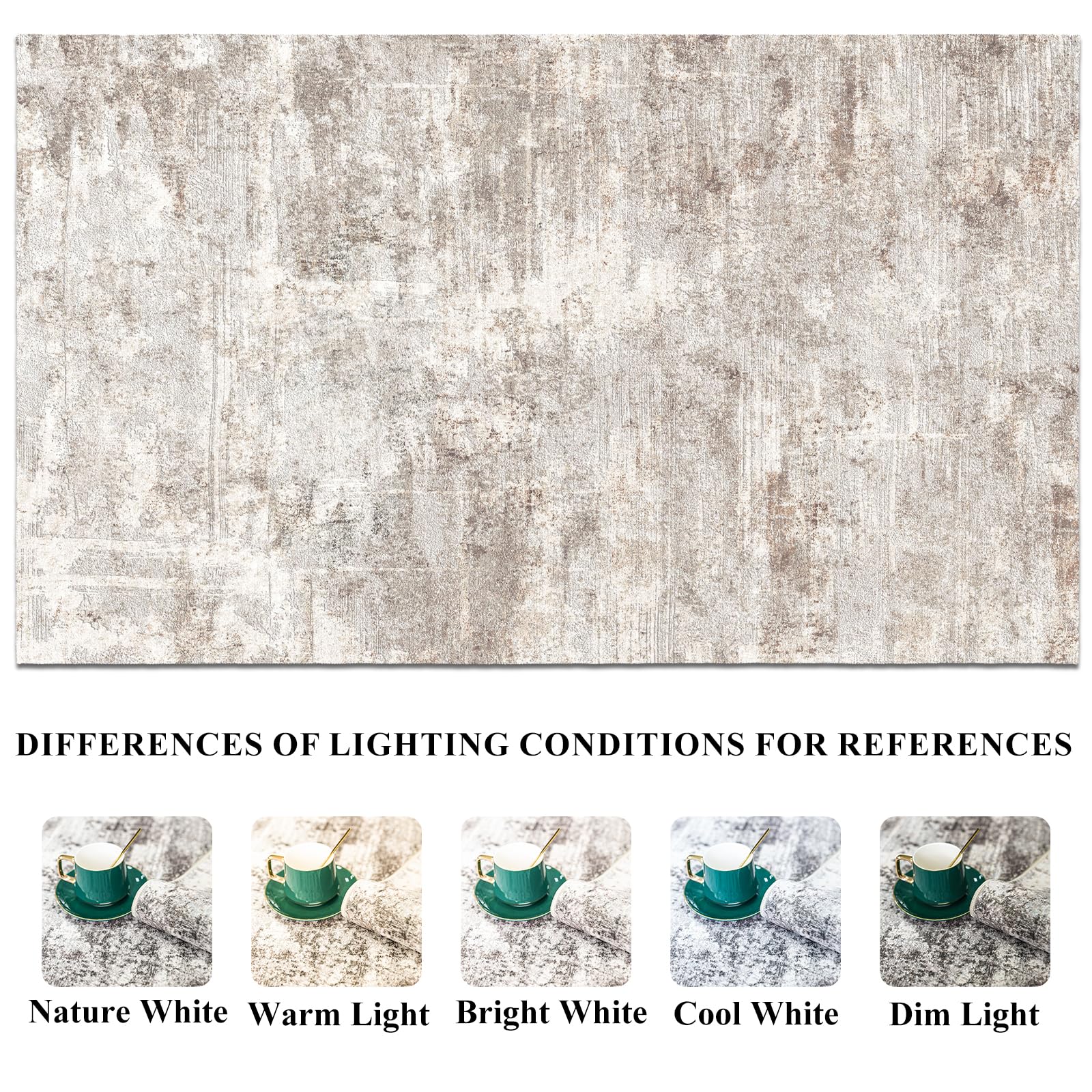 RUUGME 10X14 Abstract Area Rug:Large Washable Living Room Rug Indoor Non Slip Carpet for Bedroom Soft Foldable Stain Resistant Distressed Thin Rug for Dining Room Kitchen 10X14 Brick/Brown/Beige 10' x 14' (Rectangular) Brick/Brown/Beige: 10' x 14' (Rectangular) Brick/Brown/Beige