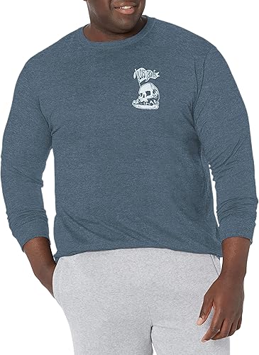 Disney Drapeau de la tête de Mort T-Shirt, Bleu Marine chiné, XXL Grand/Taille T