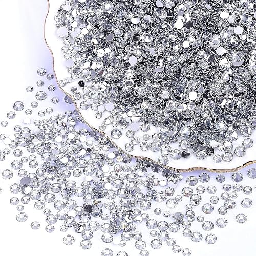 Miniatura 8 de 25000 diamantes de imitación transparentes para kit de deslumbramiento, diamantes de imitación de resina plana de 0.197 a 0.198 pulgadas, diamantes